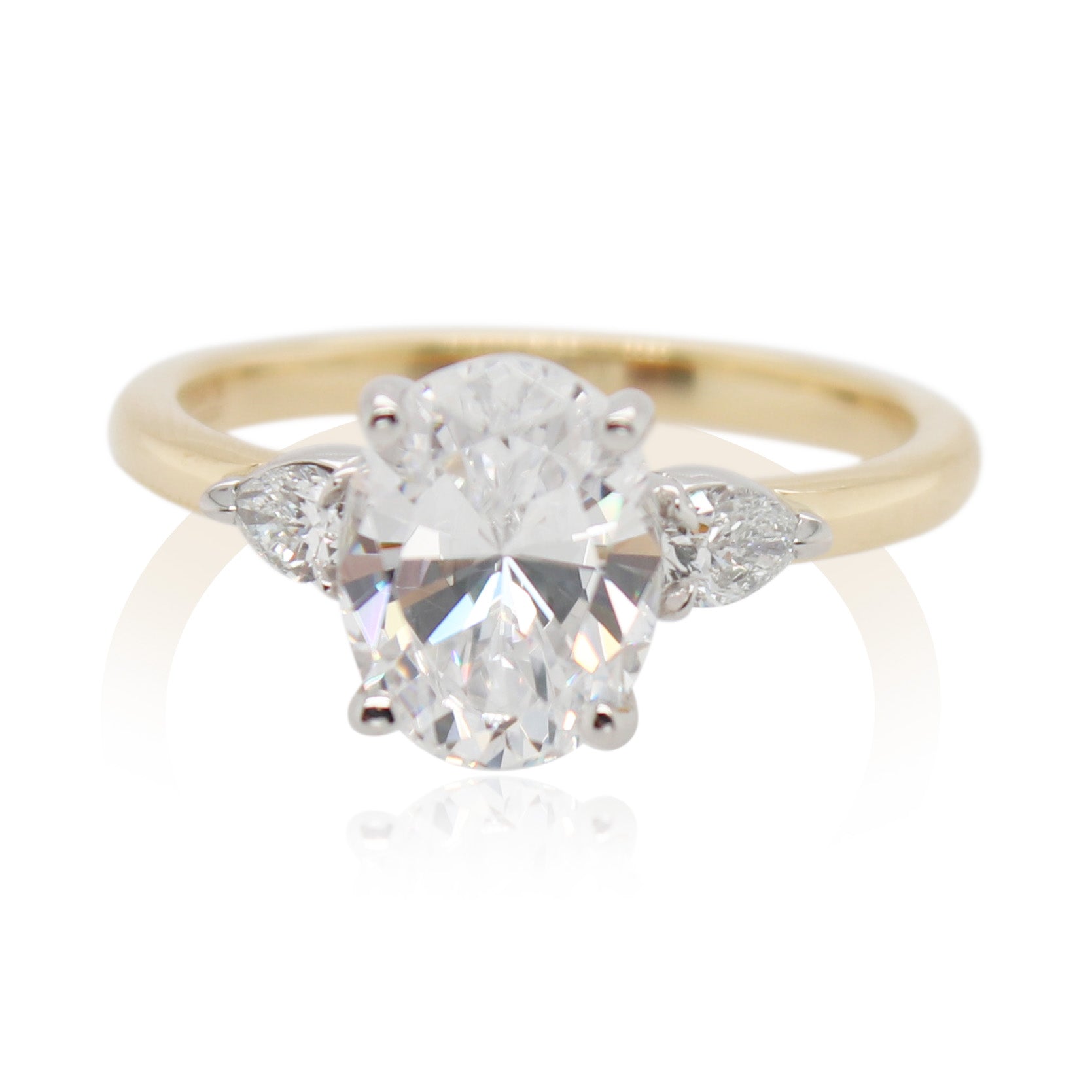 Precision Set Pear Shaped Diamond Accented Engagement Mounting