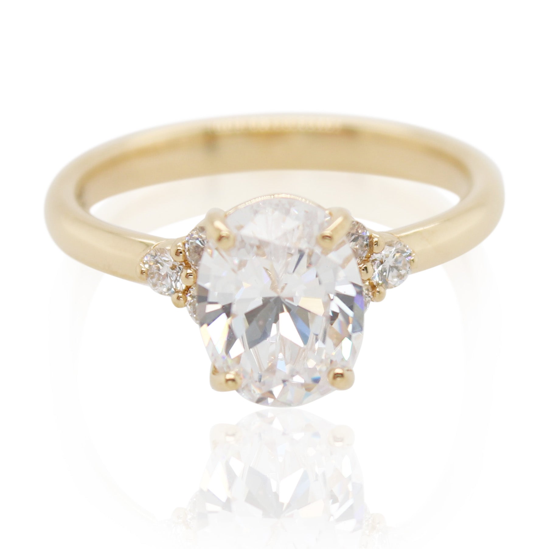 Yellow Gold Diamond Cluster Accented Mounting