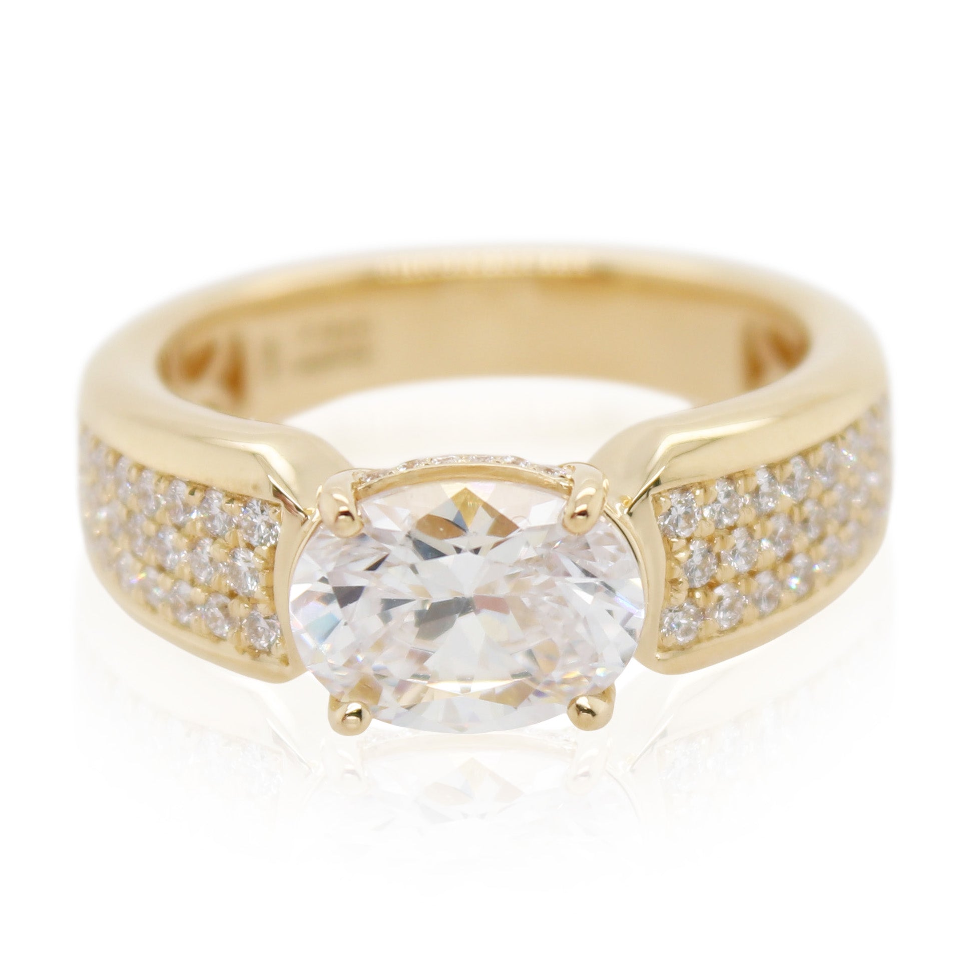 Precision Set Tri Row Diamond Mounting