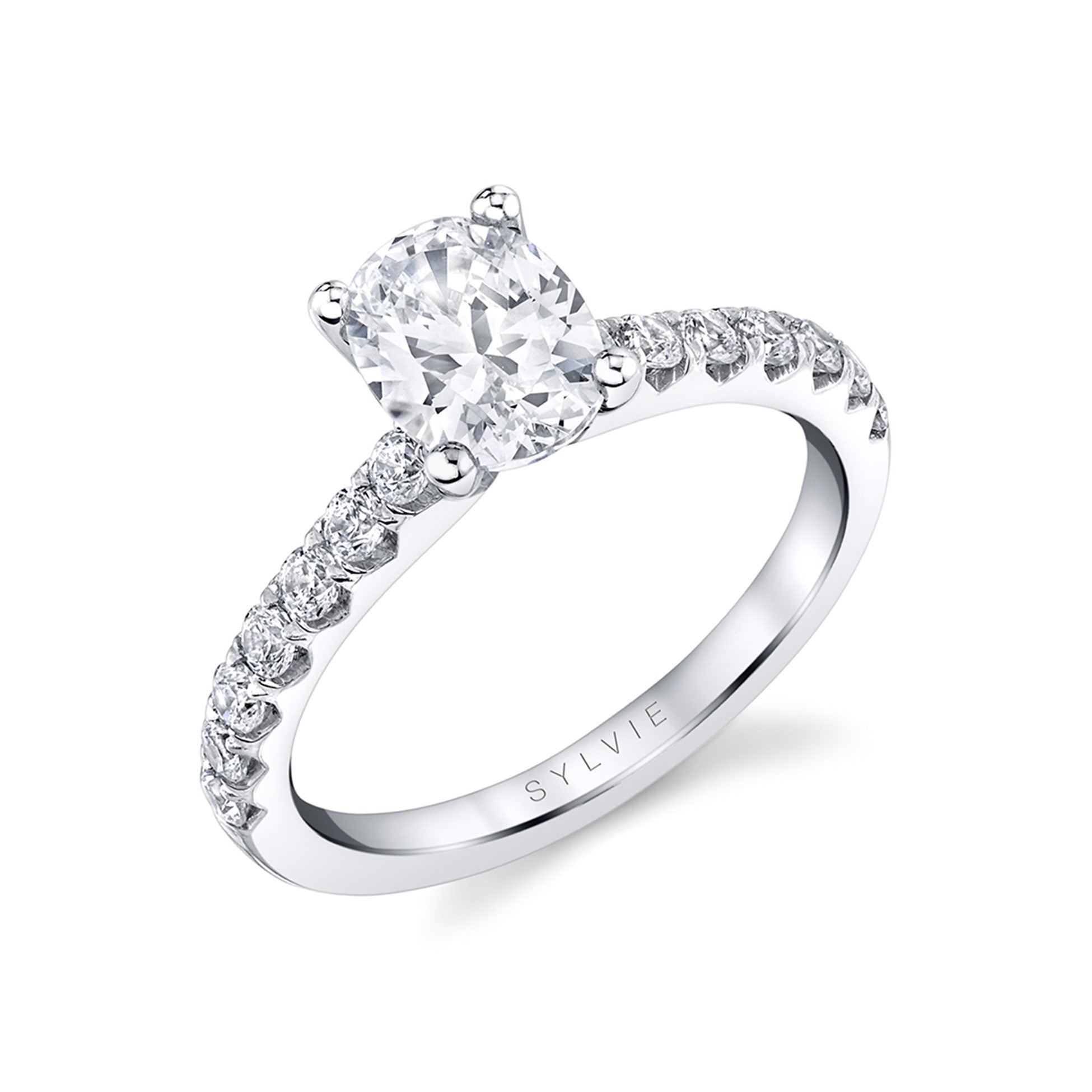 Sylvie White Gold Diamond Accented Mounting