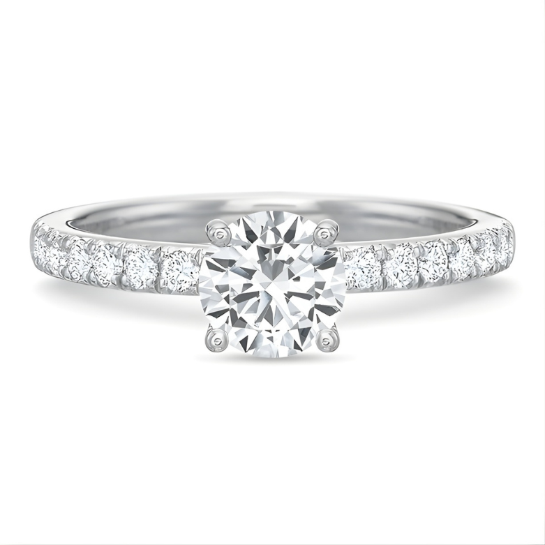 Precision Set Platinum Engagement Ring Mounting