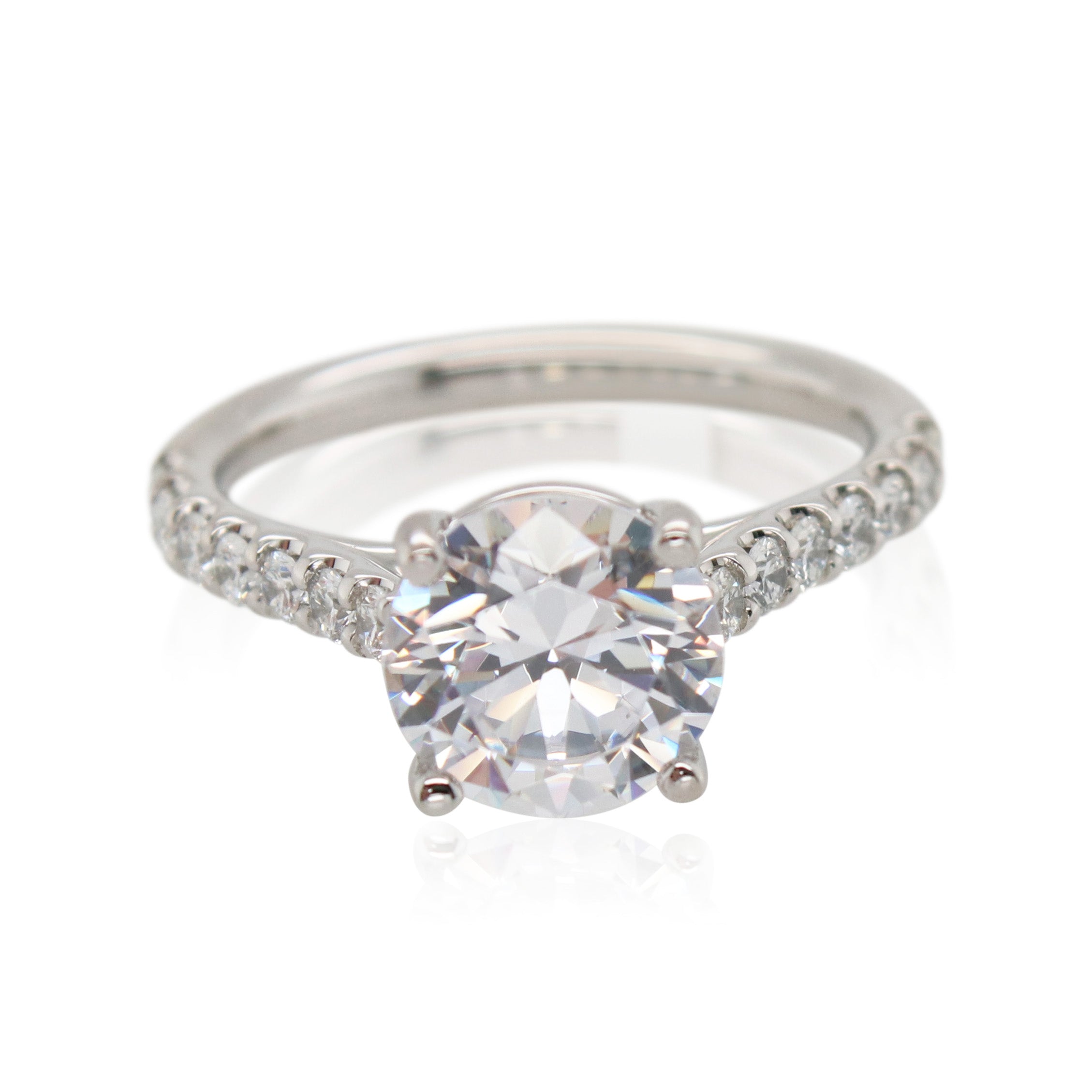 Precision Set Platinum 2.00ct Engagement Ring Mounting