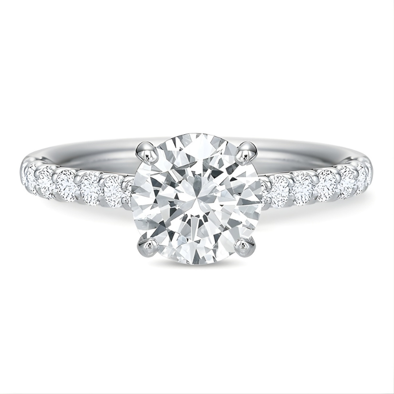 Precision Set Platinum 2.00ct Engagement Ring Mounting