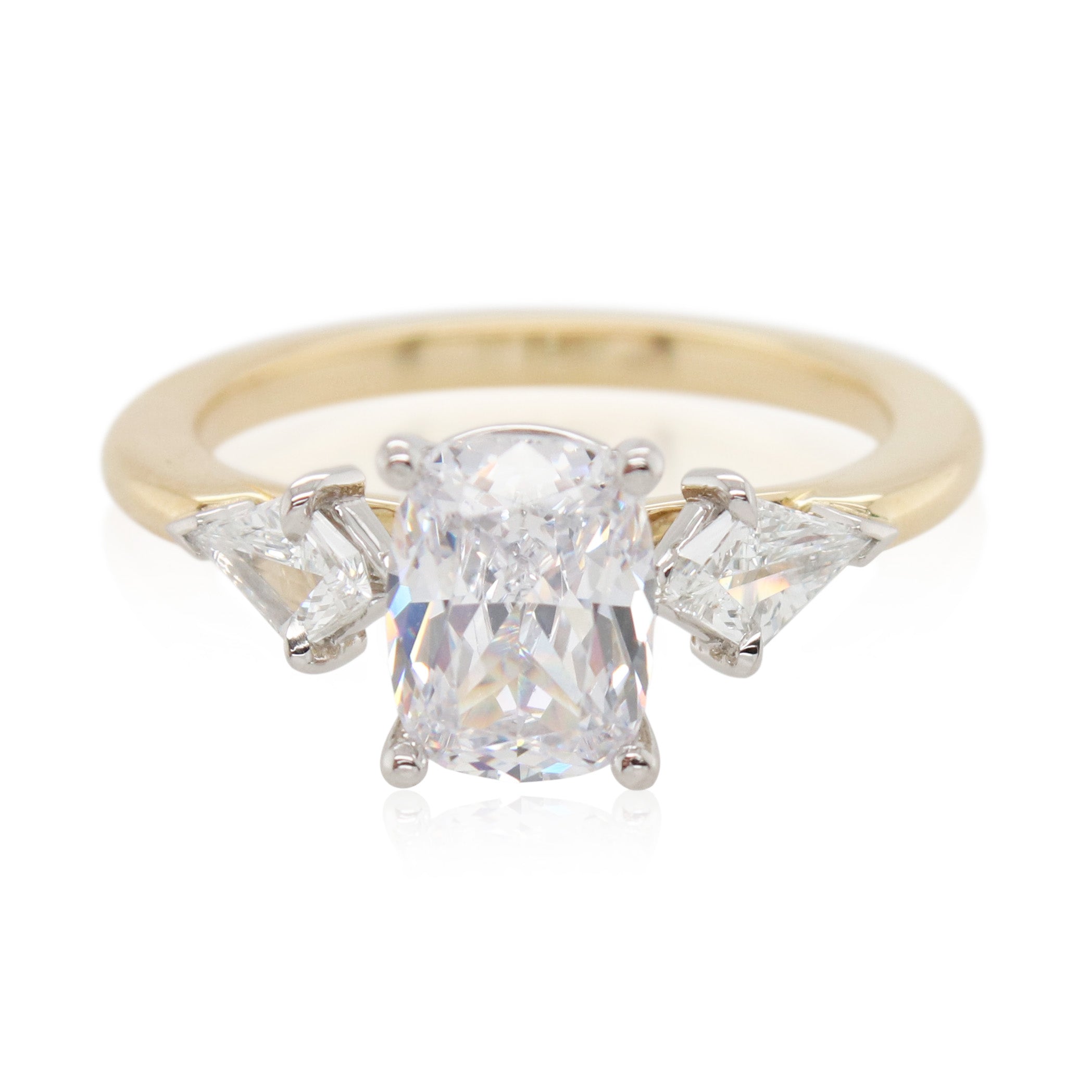 Precision Set 3 Stone Engagement Ring Mounting