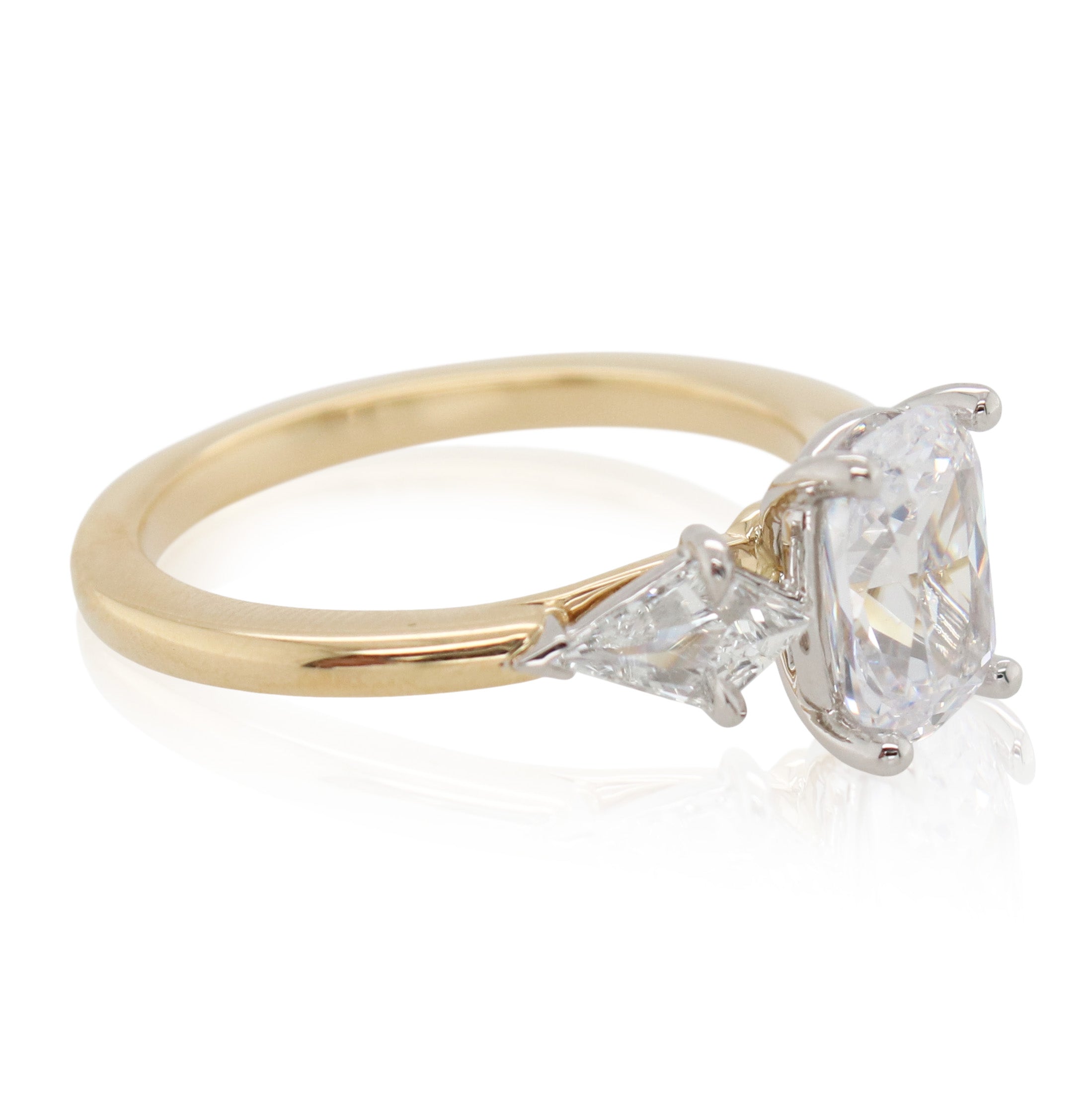 Precision Set 3 Stone Engagement Ring Mounting