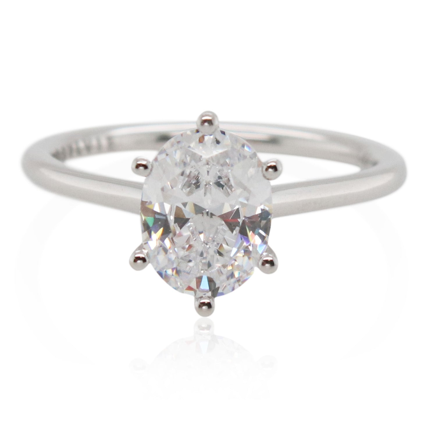 Sylvie Cathedral 2ct Oval Diamond Engagement Ring Mounting