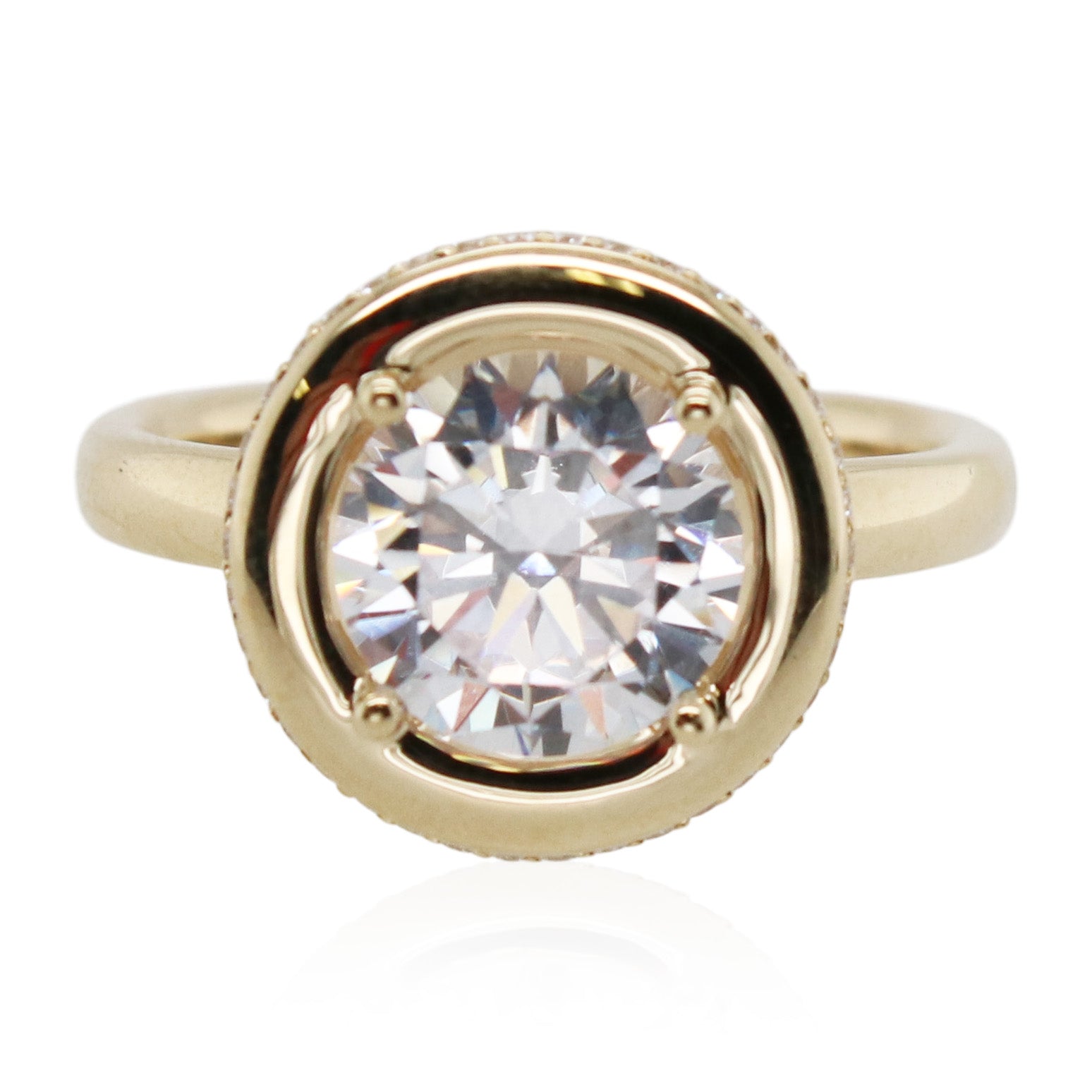 Sylvie Bezel Set Diamond Engagement Ring Mounting