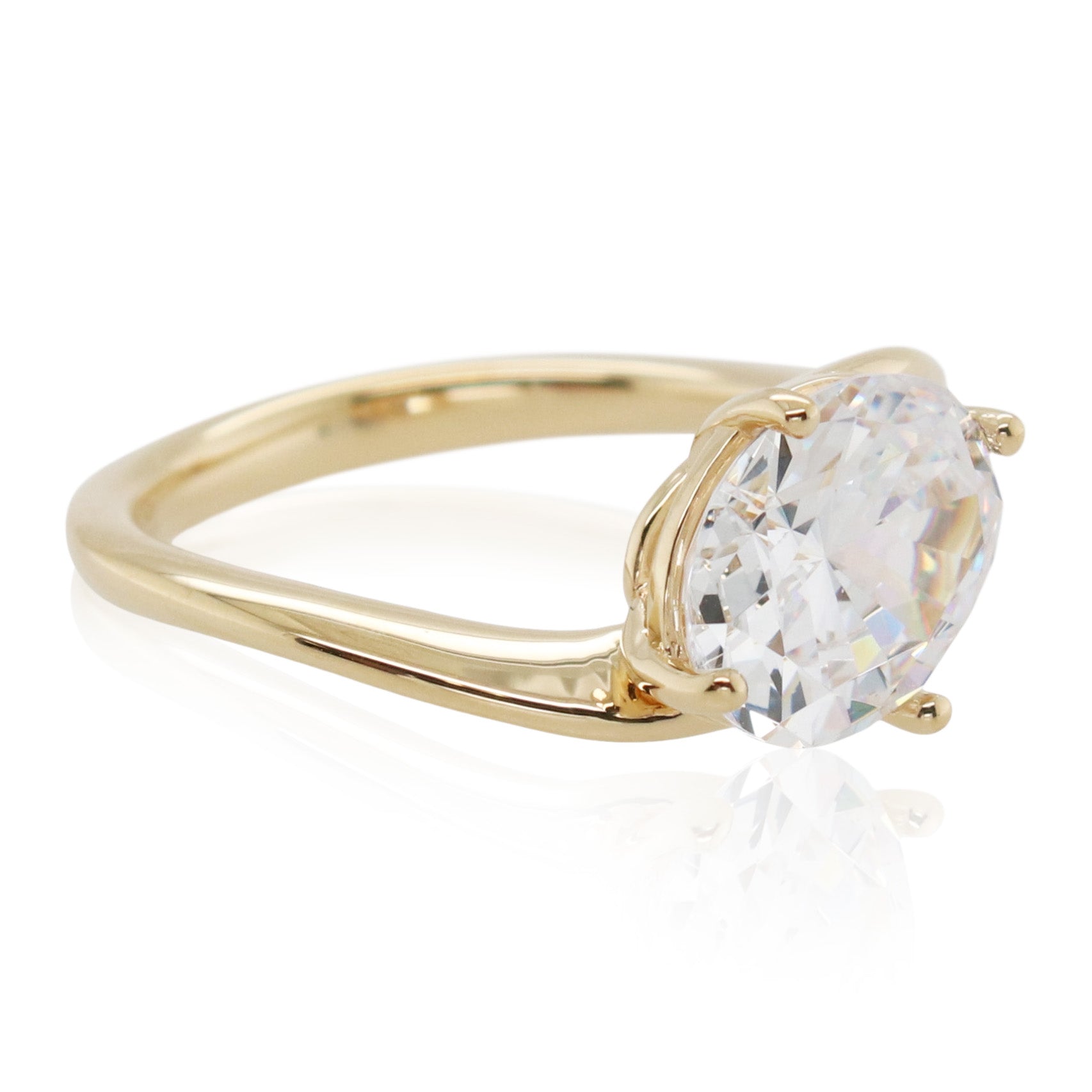 Precision Set 3ct East/West Oval Diamond Mounting