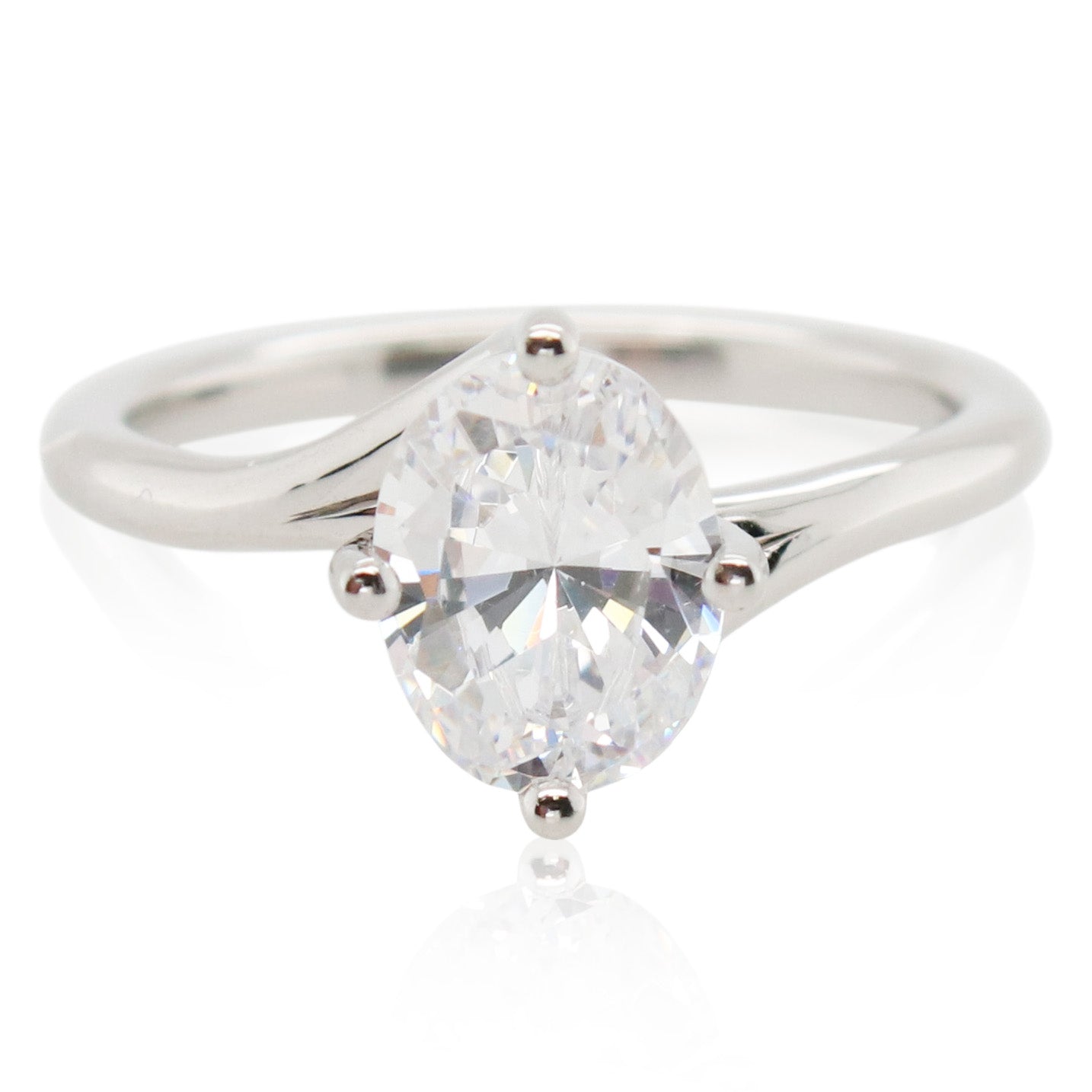 Precision Set Platinum Wrap Around Engagement Ring Mounting
