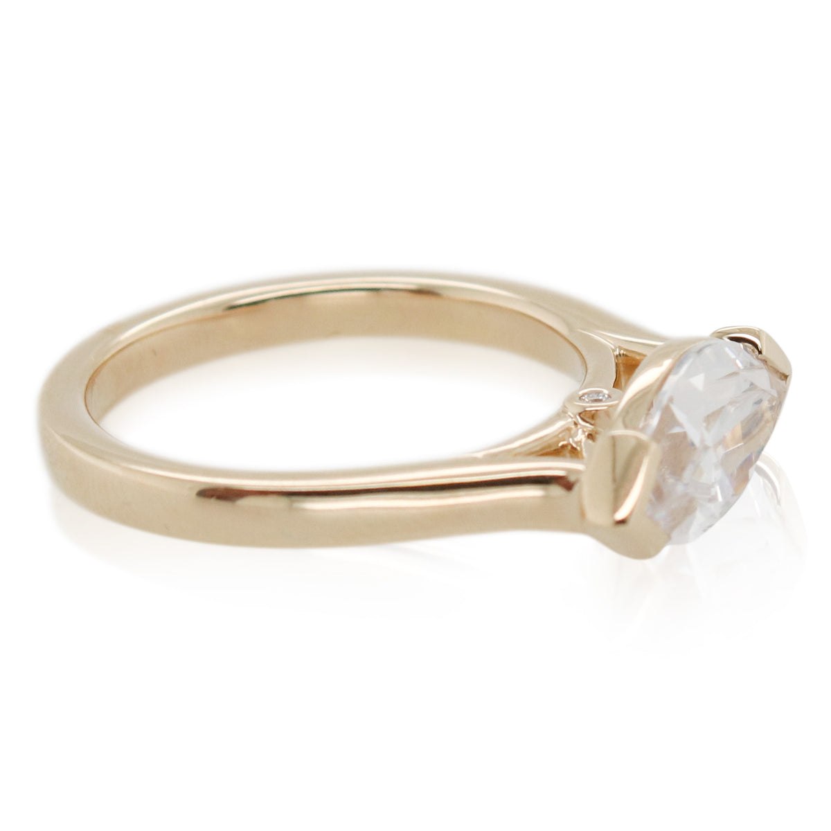 0.02ct Total Weight East/West Marquise Diamond Mounting