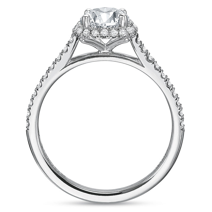 Cushion Shaped Halo Engagement Ring