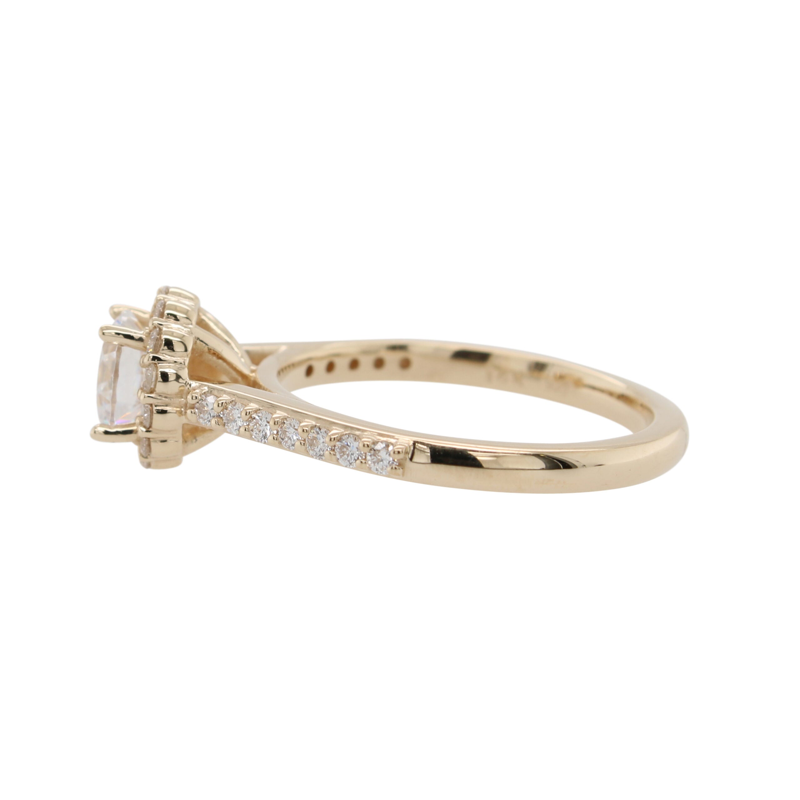 Round Halo Diamond Engagement Ring