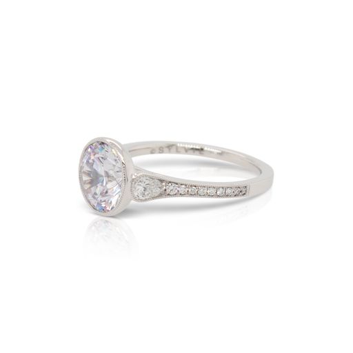 Diamond Gradient Sides Engagement Ring