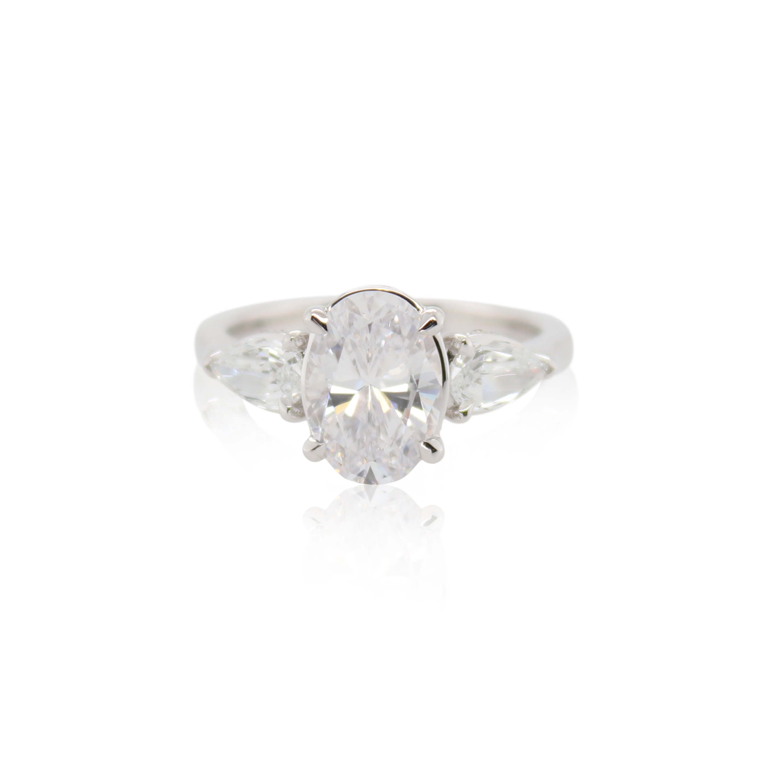Crisscut New York Oval Diamond Engagement Ring