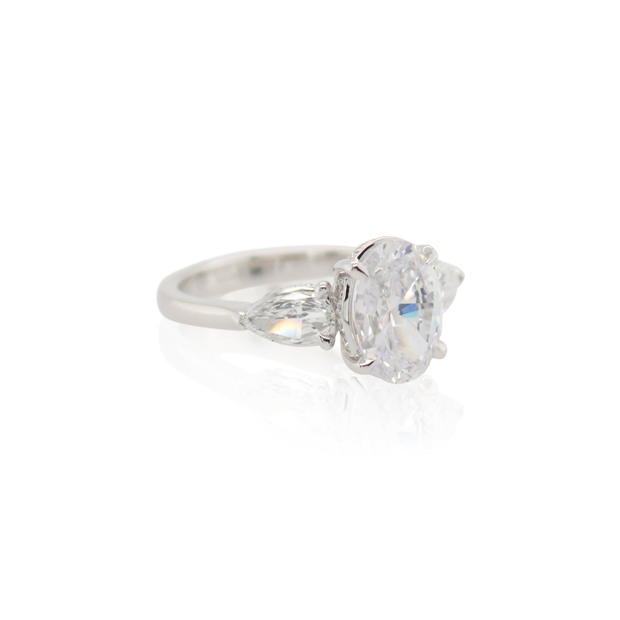 Crisscut New York Oval Diamond Engagement Ring