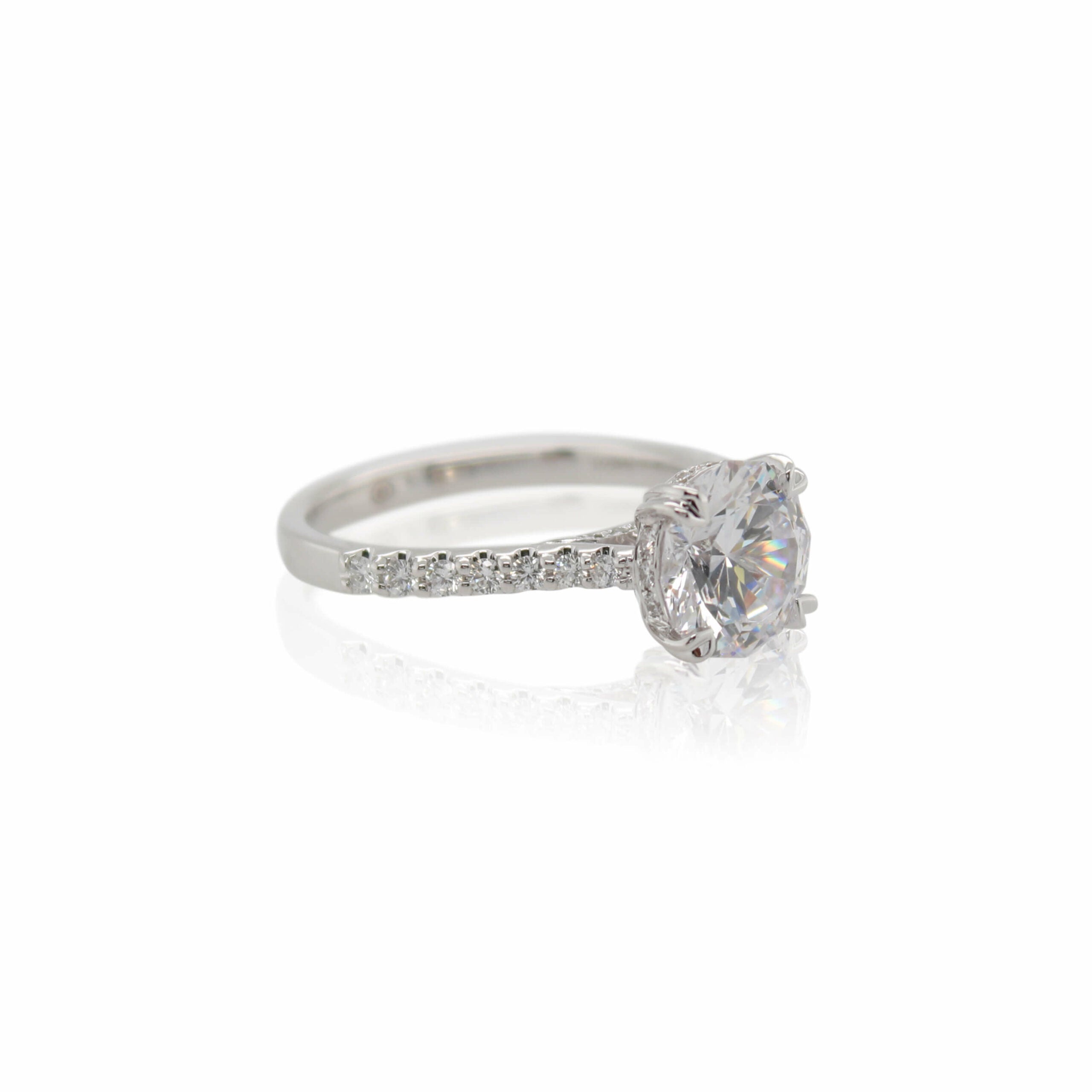 Crisscut New York Hidden Diamond Engagement Ring