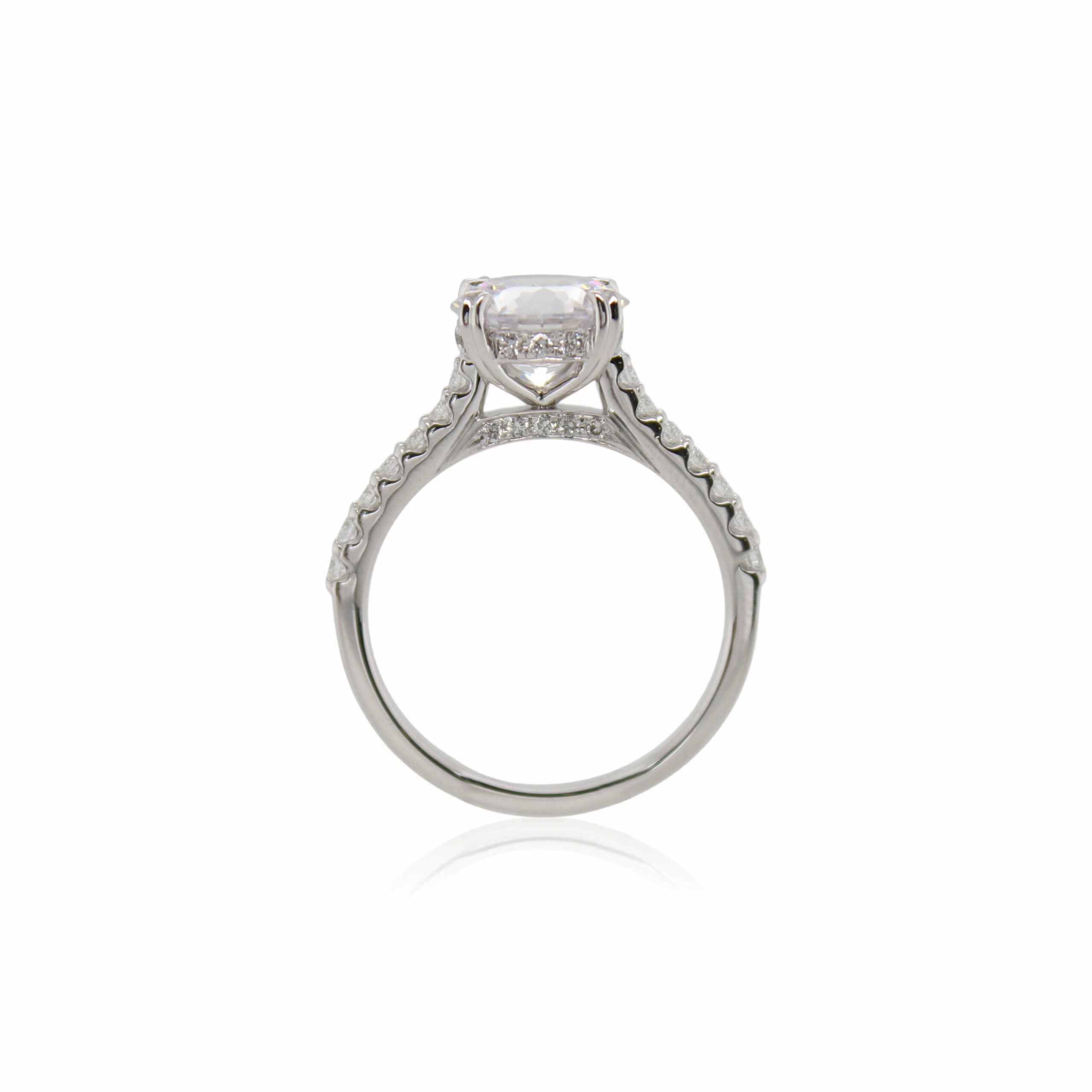 Hidden Diamond Engagement Ring