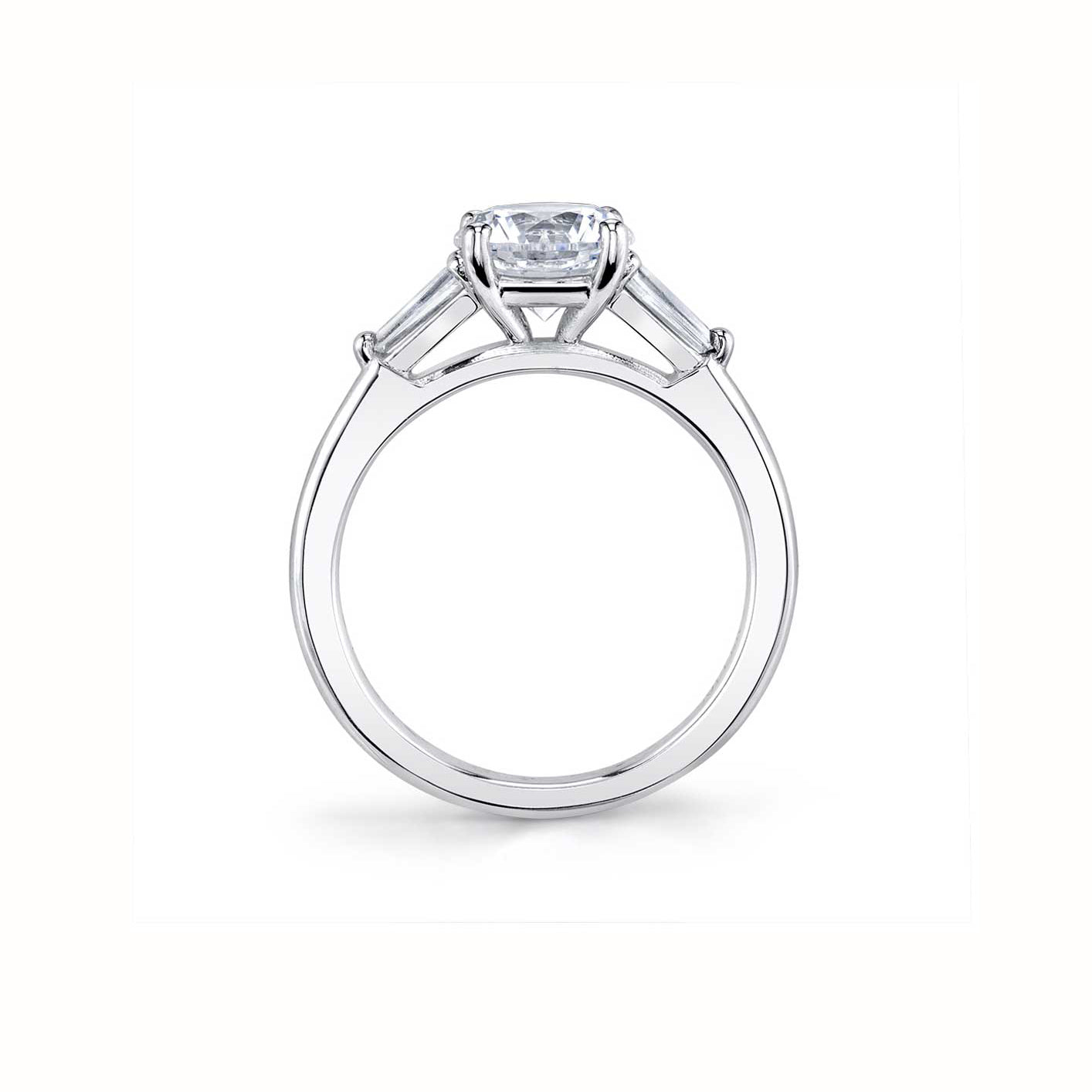 Tapered Baguette Diamond Engagement Ring