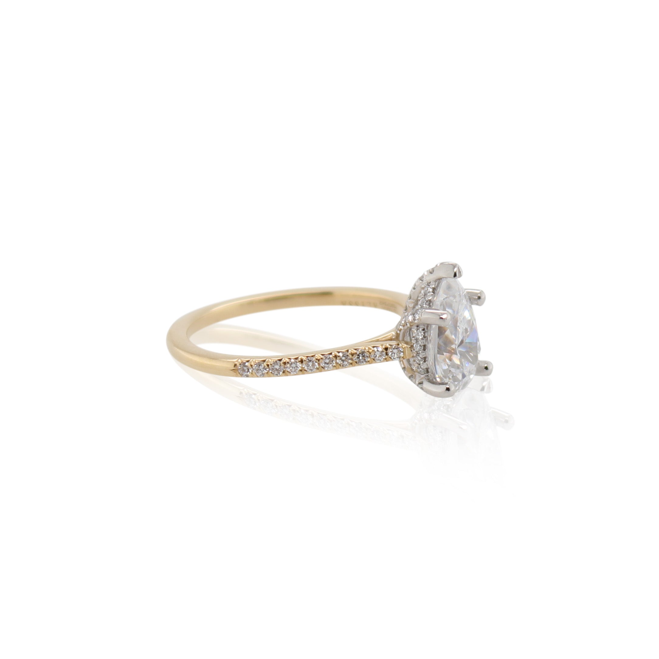 Pear Shaped Diamond Engagement RIng