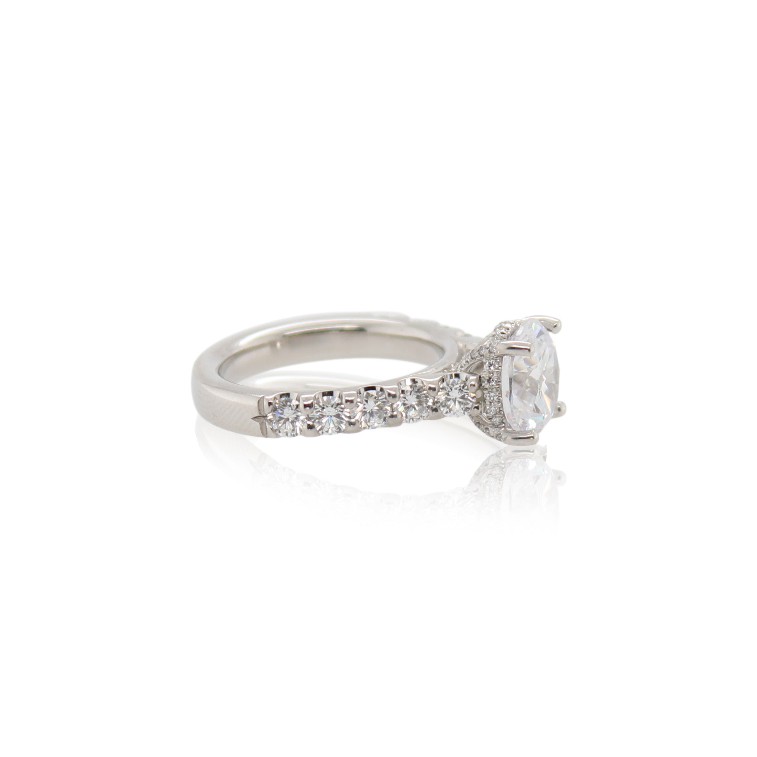 Hidden Halo Diamond Engagement Ring