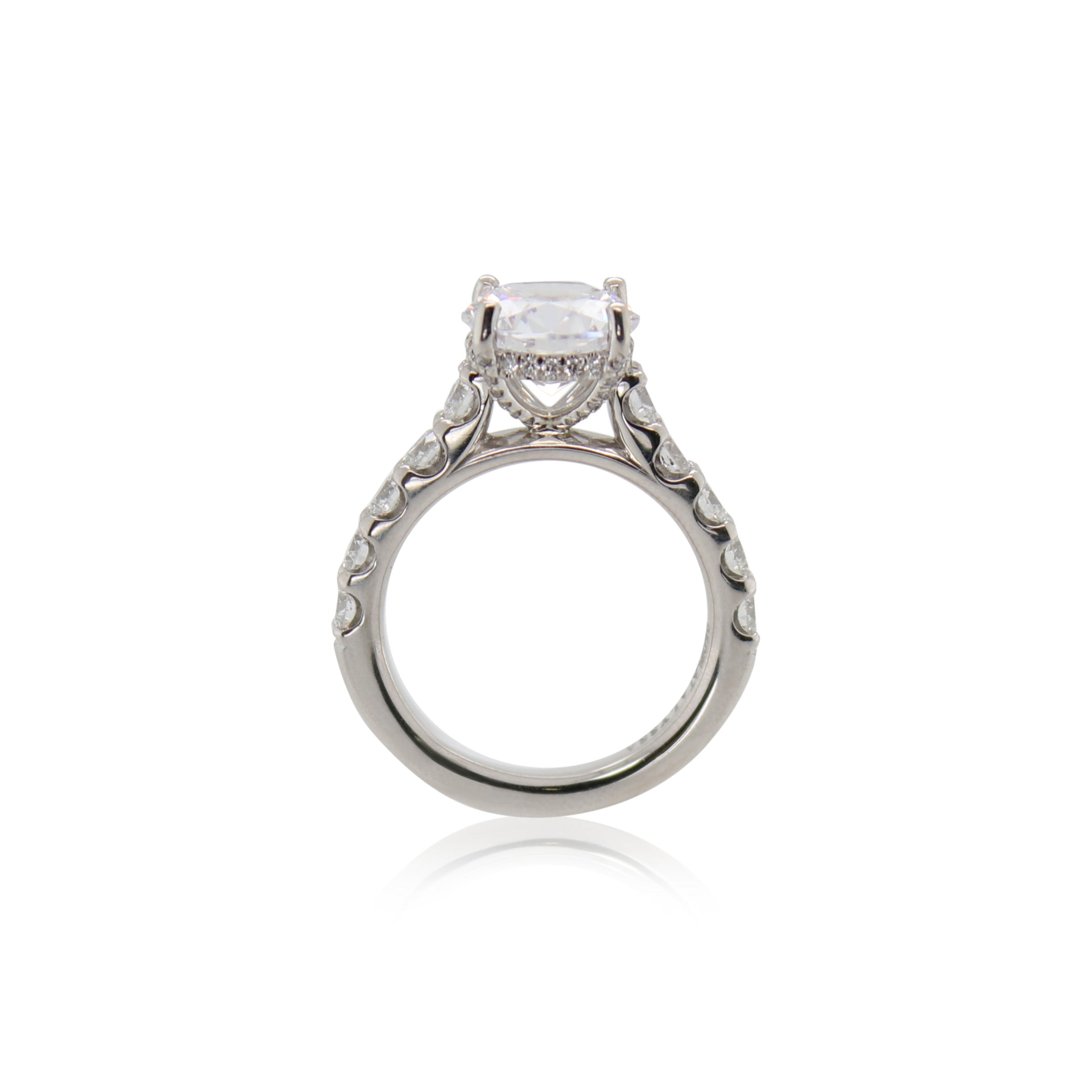 Hidden Halo Diamond Engagement Ring