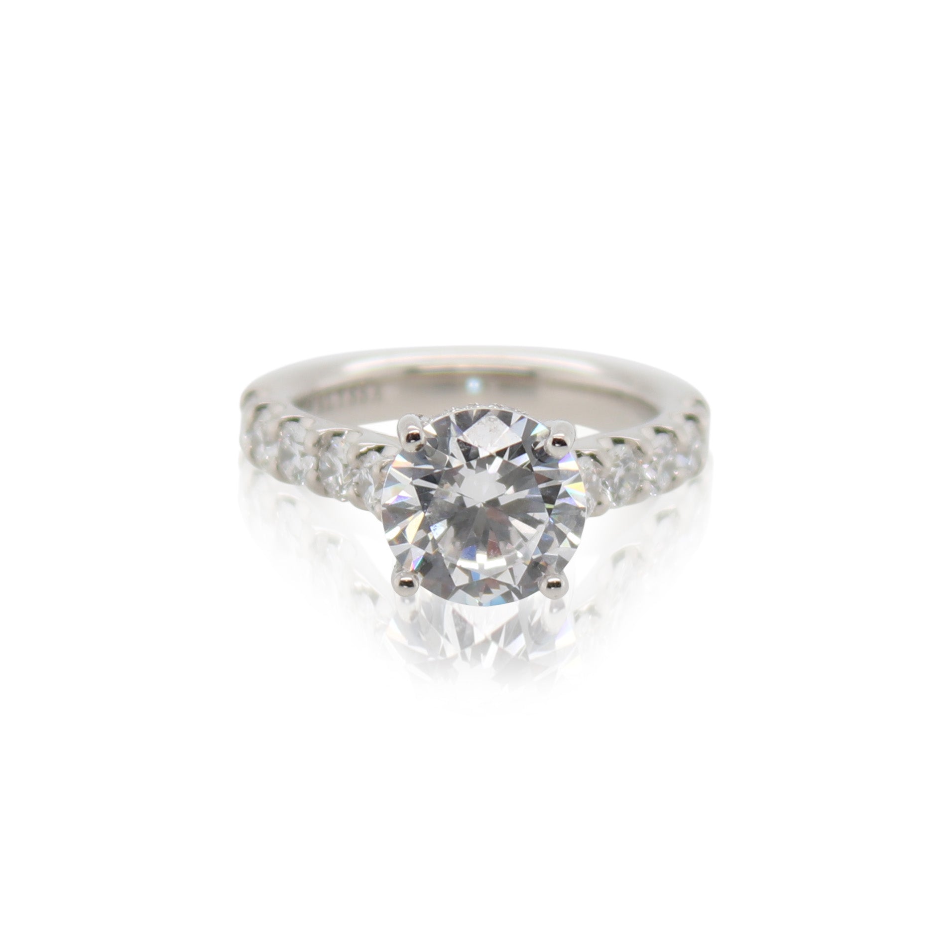 Hidden Halo Diamond Engagement Ring