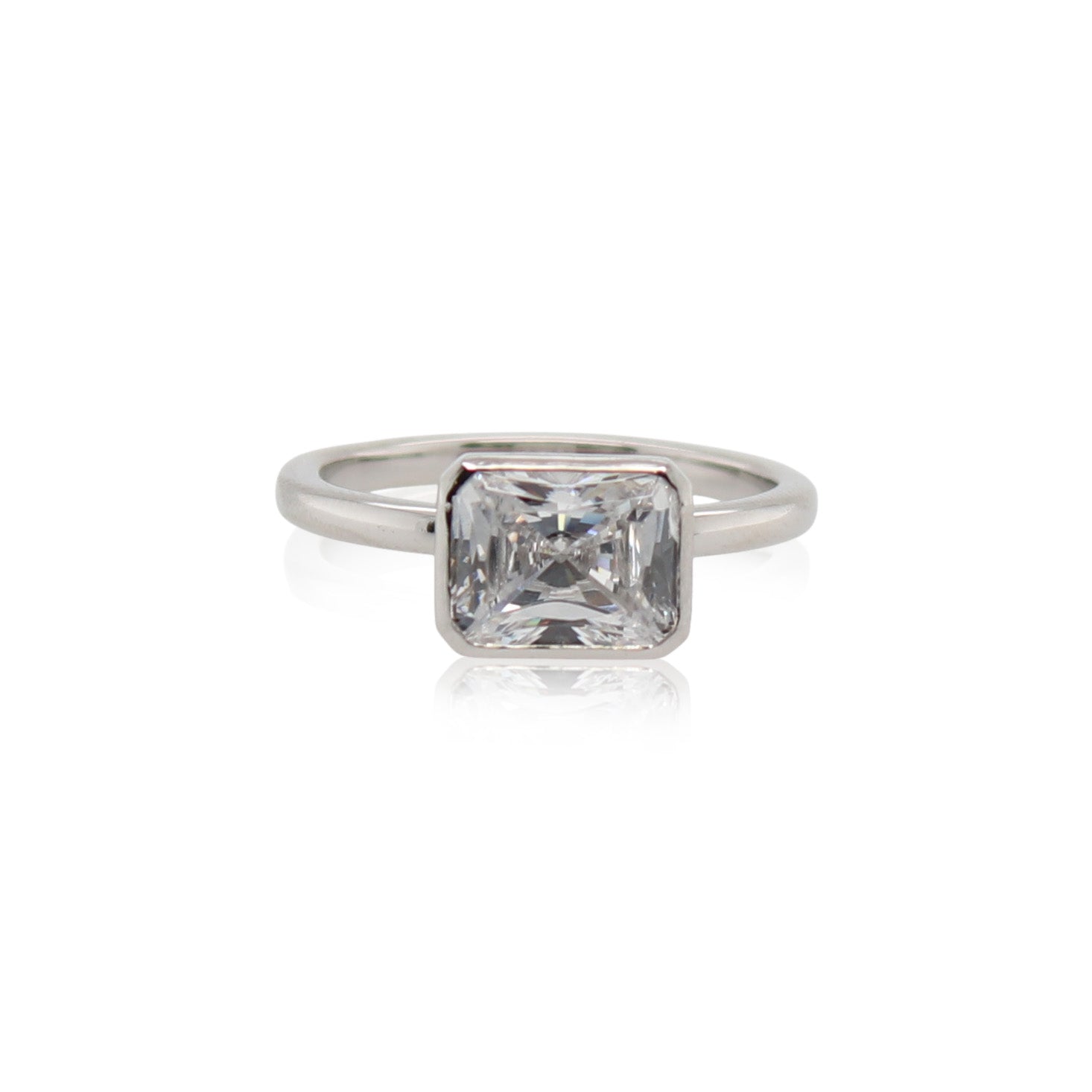 Modern Classic Bezel Set Solitaire Engagement Ring