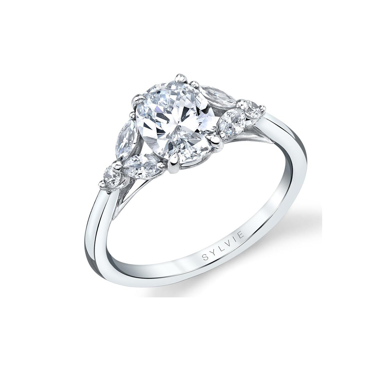 Diamond Floral Engagement Ring