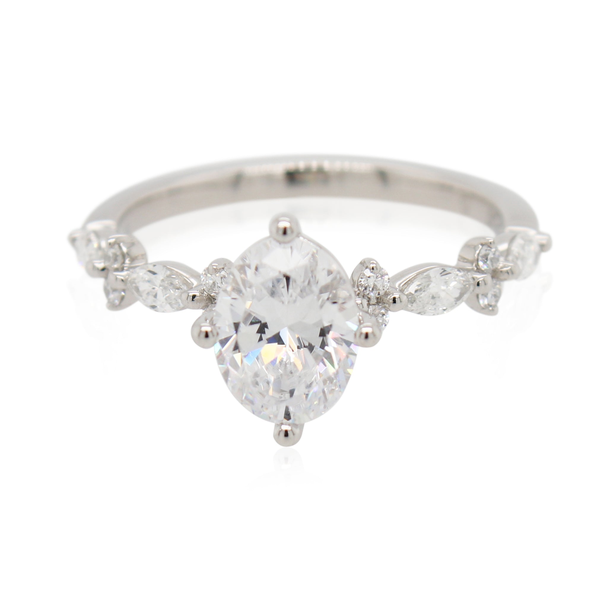 Diamond Floral Engagement Ring