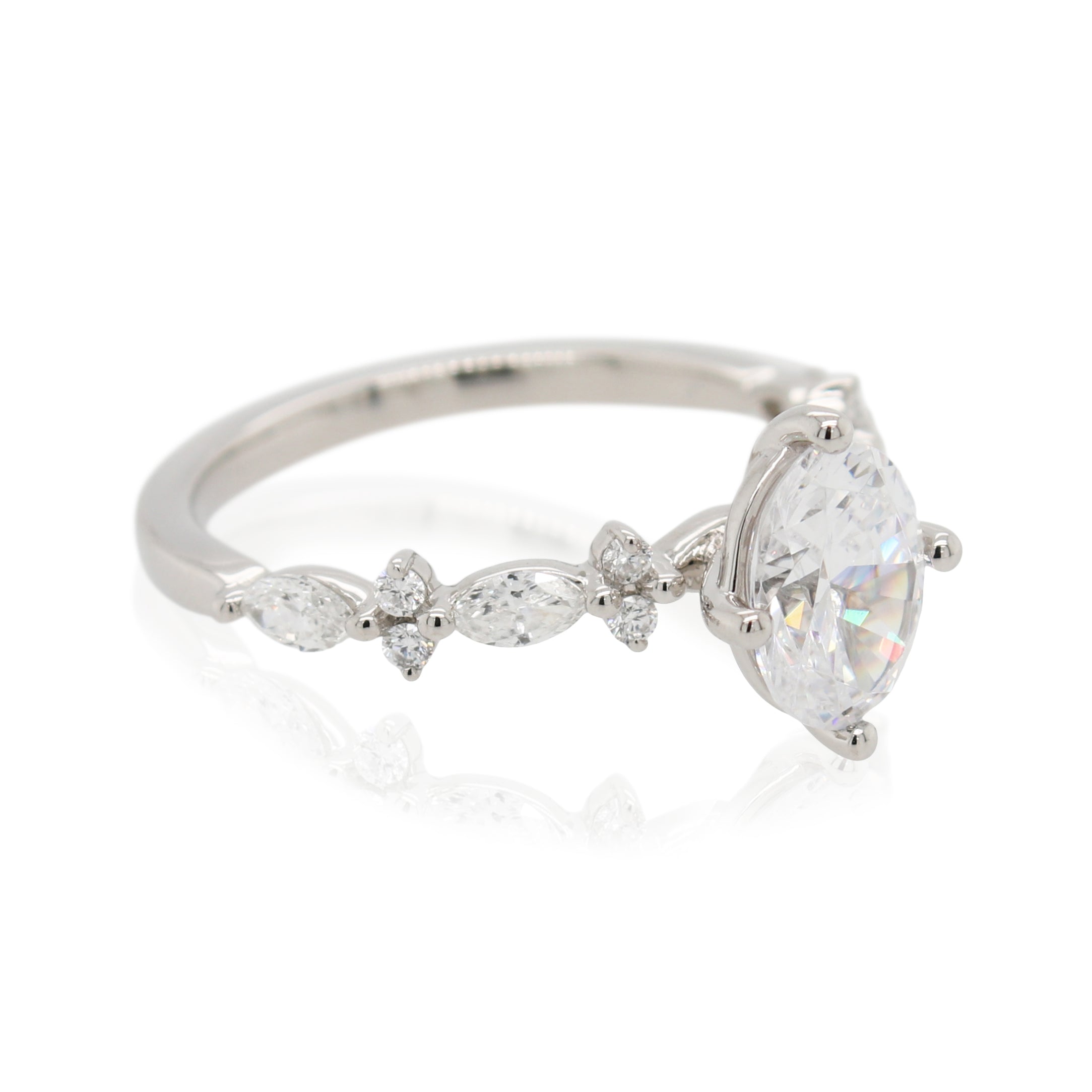 Diamond Floral Engagement Ring