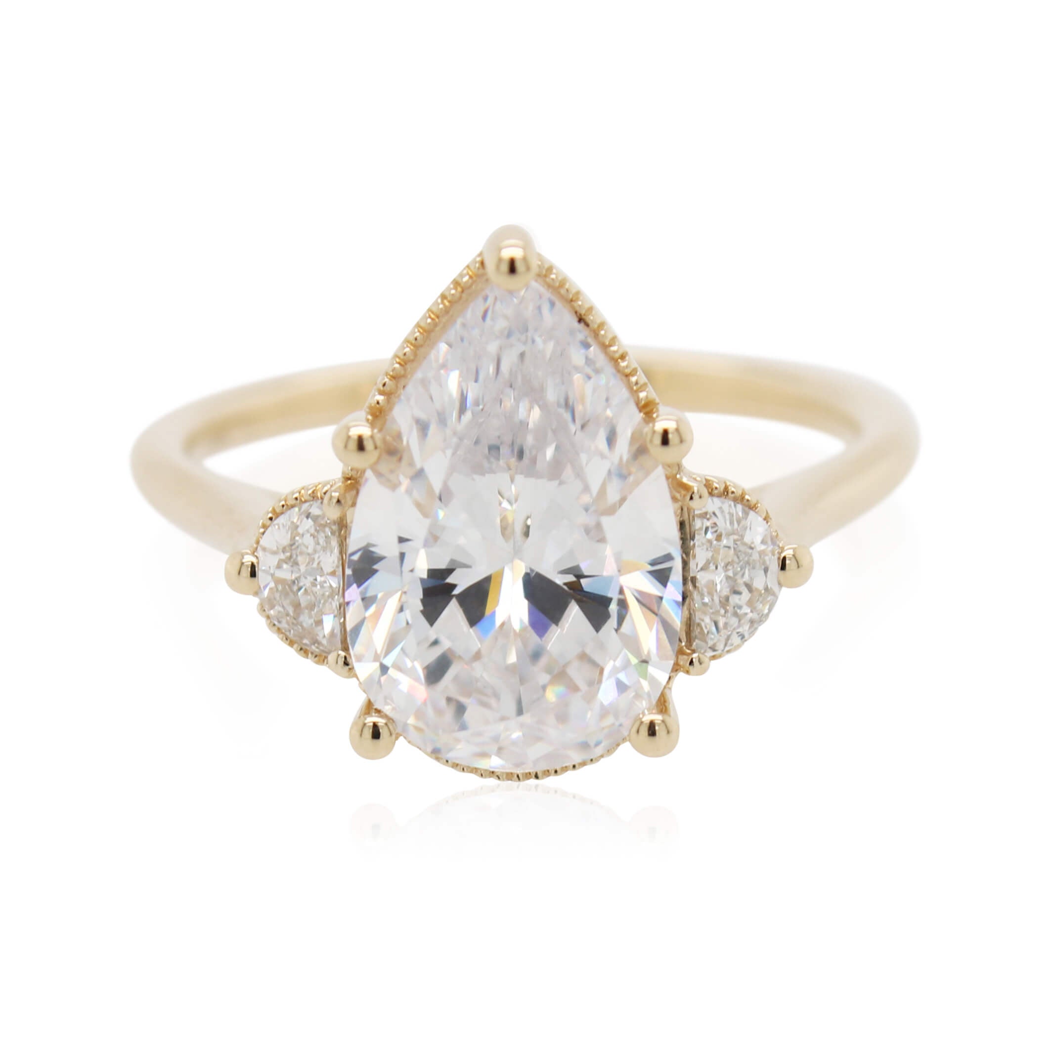 Pear Shaped Diamond Engagement Ring