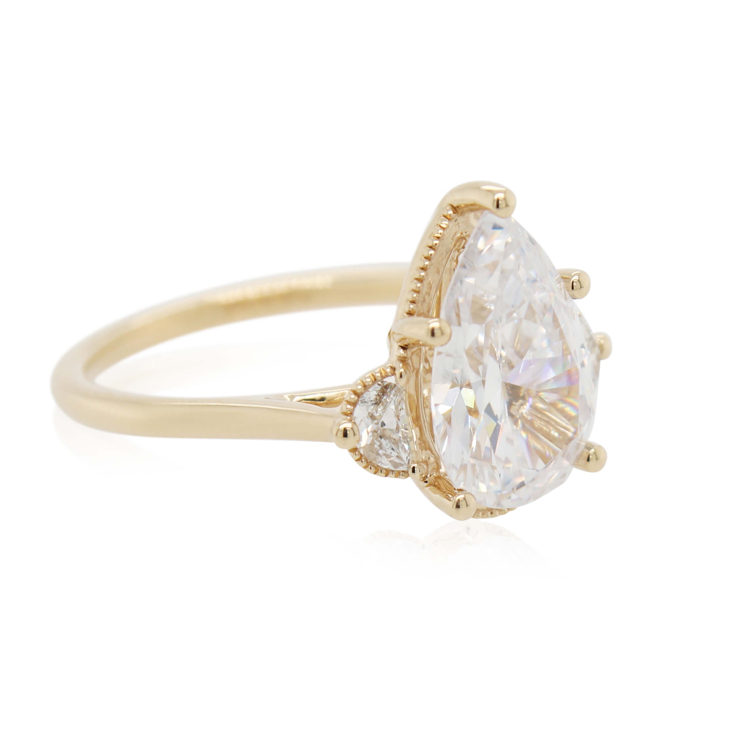 Pear Shaped Diamond Engagement Ring