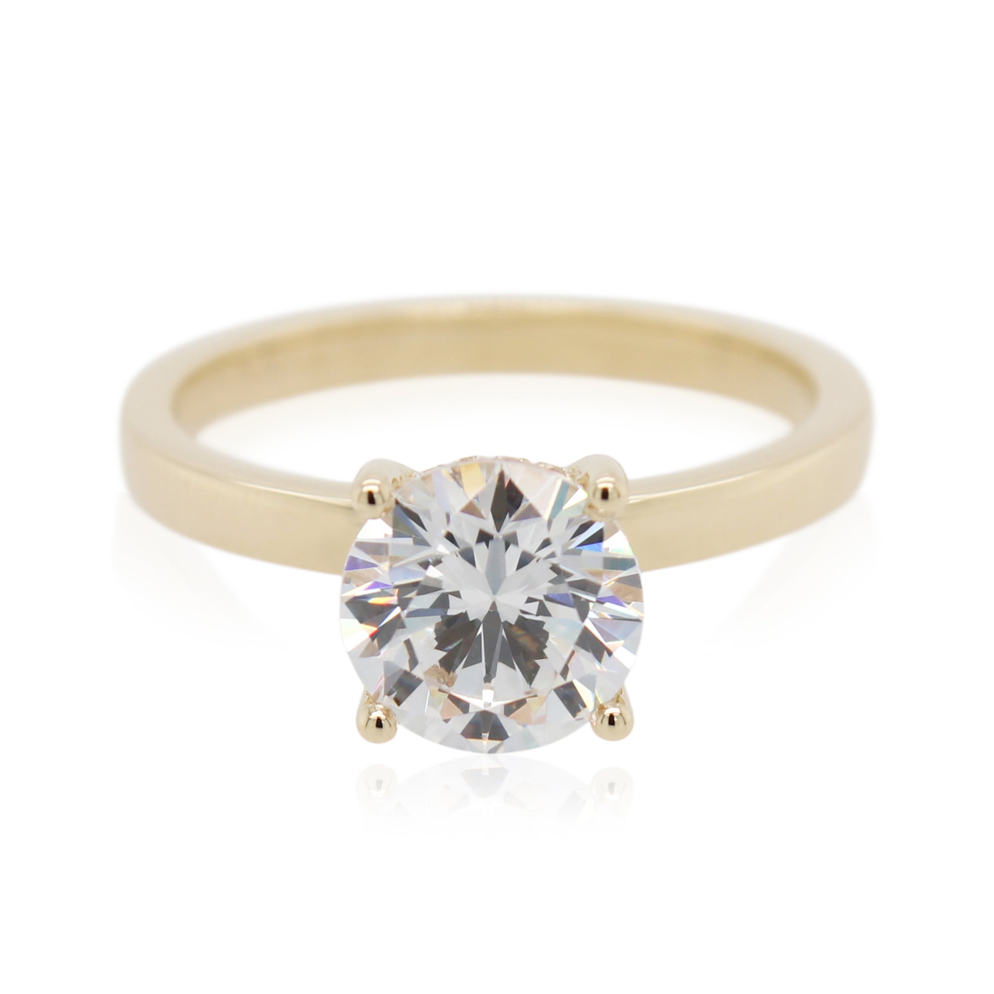 Hidden Halo Diamond Engagement Ring
