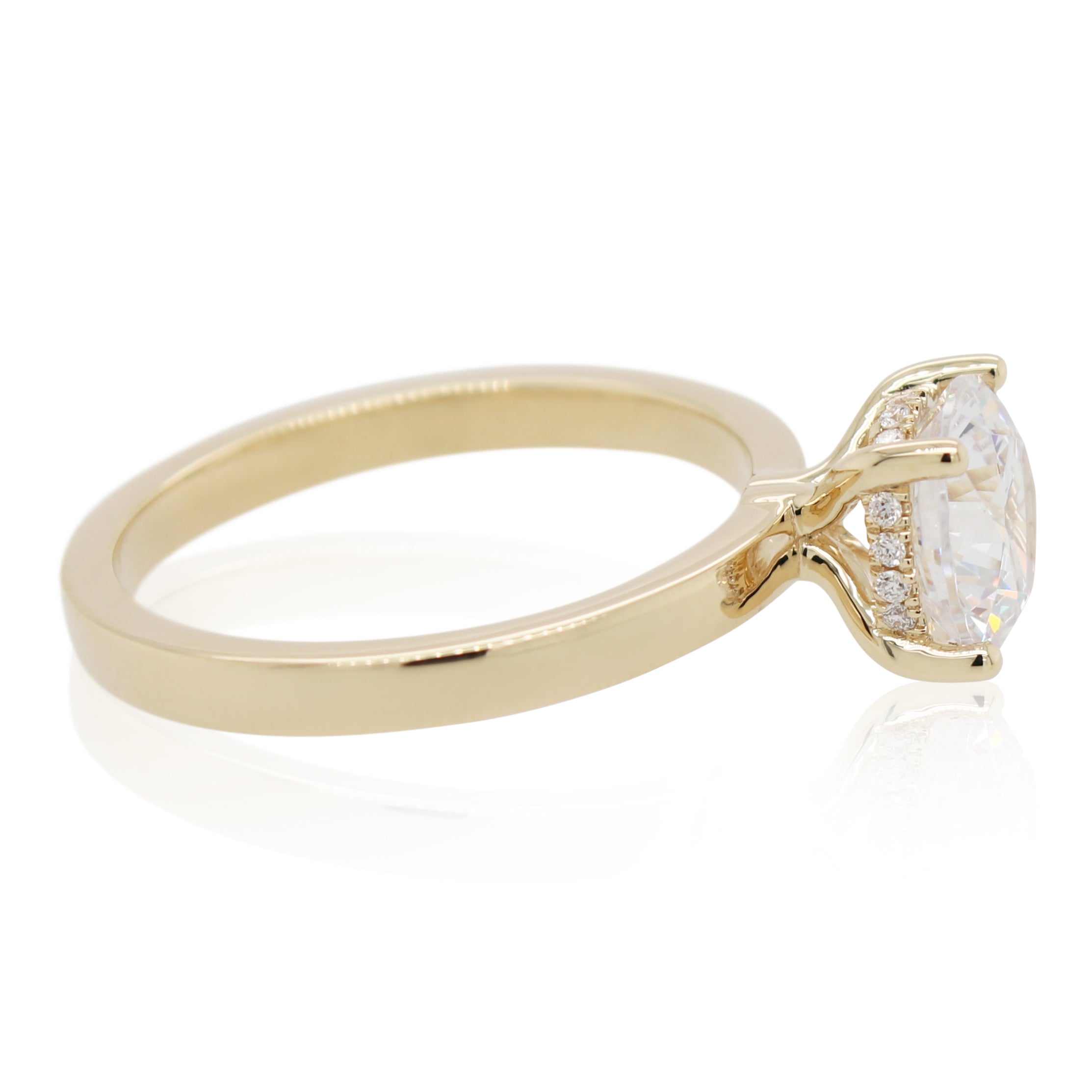 Hidden Halo Diamond Engagement Ring