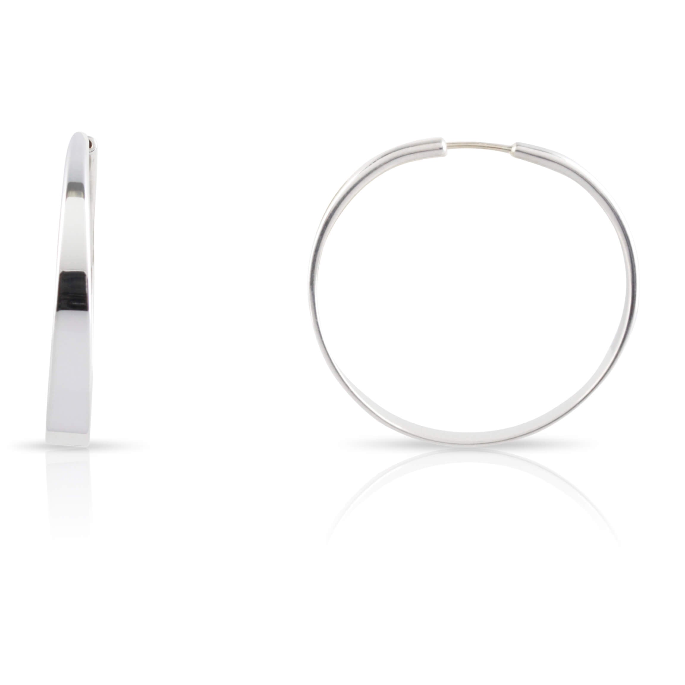 Sterling Silver Forged Hoop Earrings