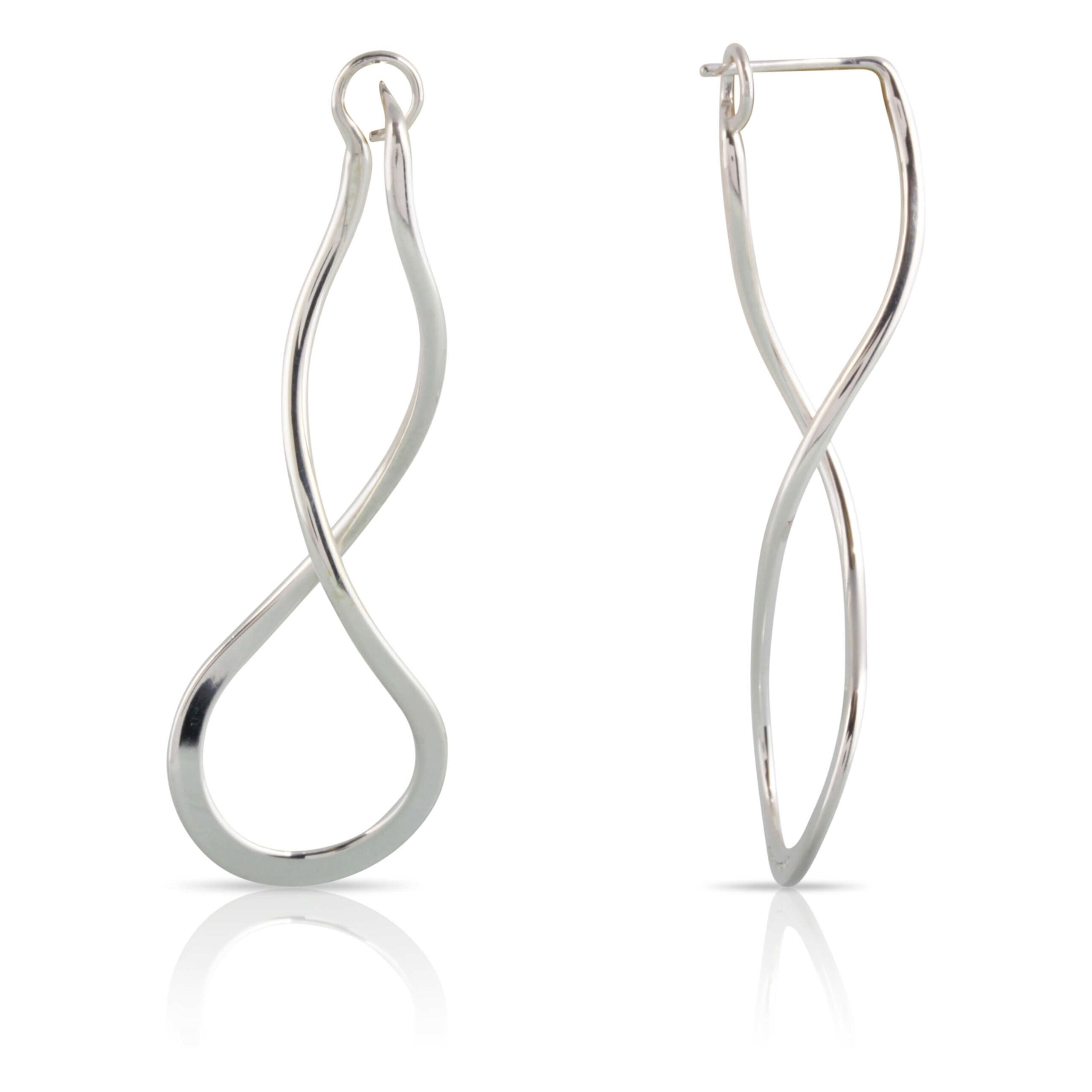 Sterling Silver Endless Braid Earrings