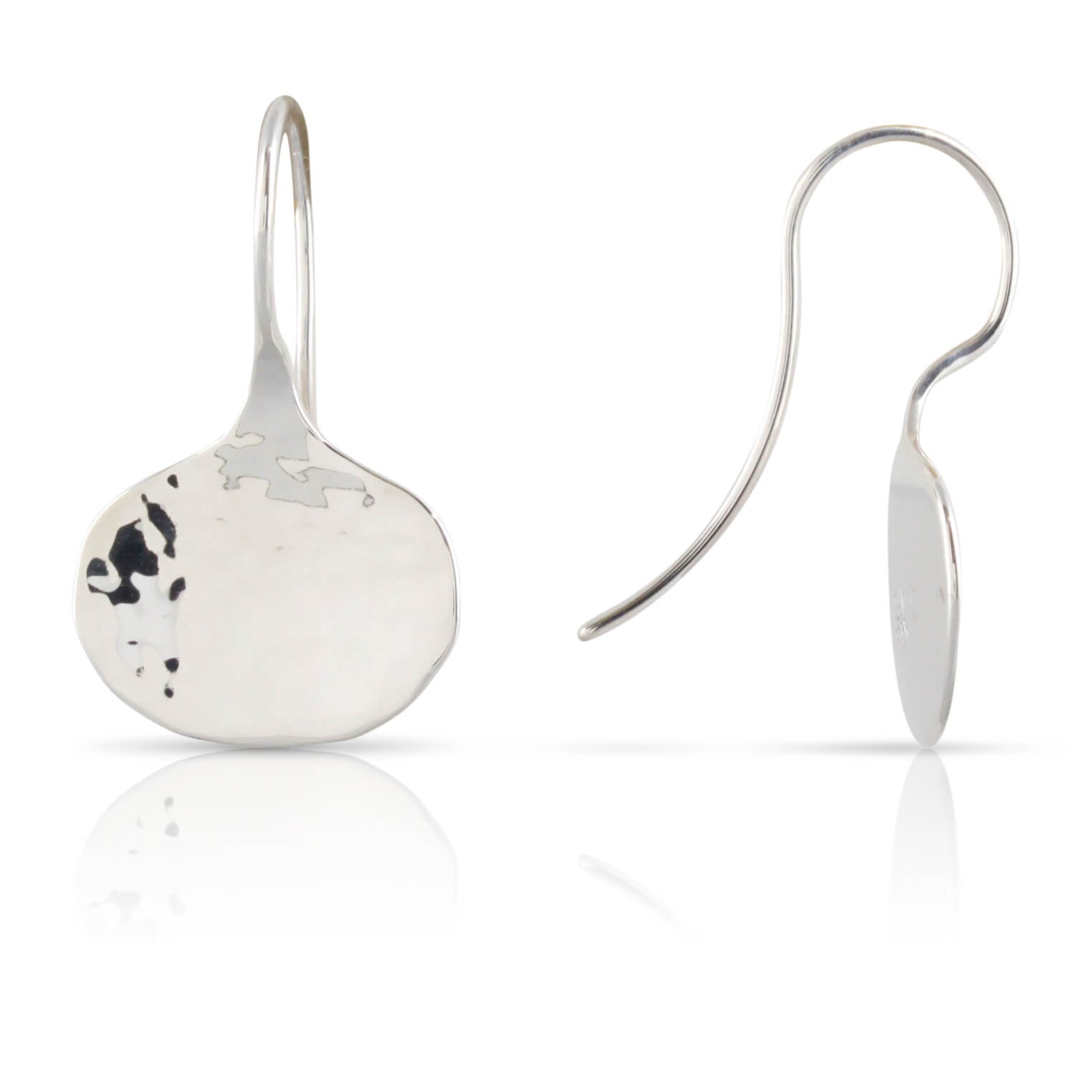 Sterling Silver Hammered Dusk Earrings