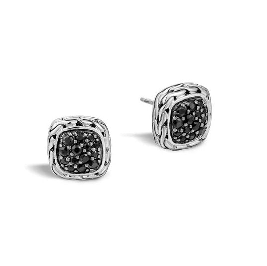 Black Sapphire Stud Earrings