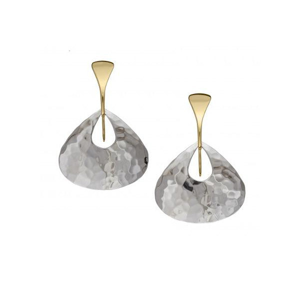 Hammered Tri Shape Jamaica Drop Earrings