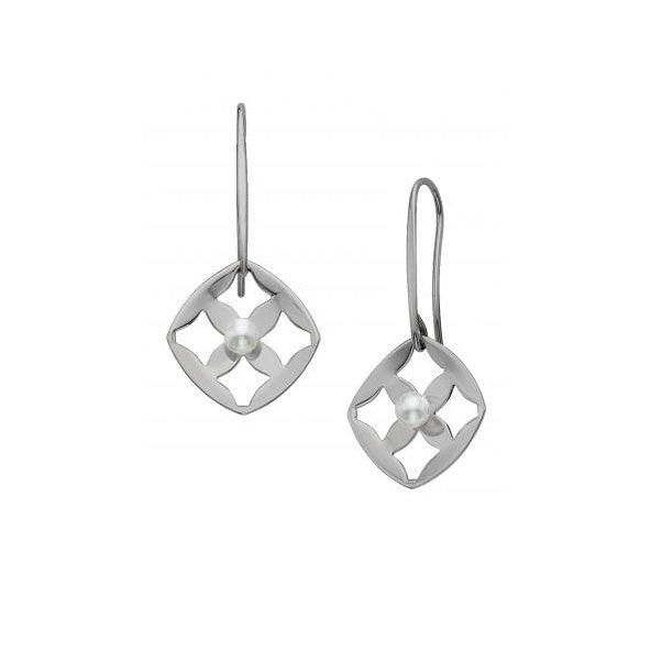 Pointelle Pearl Drop Earrings