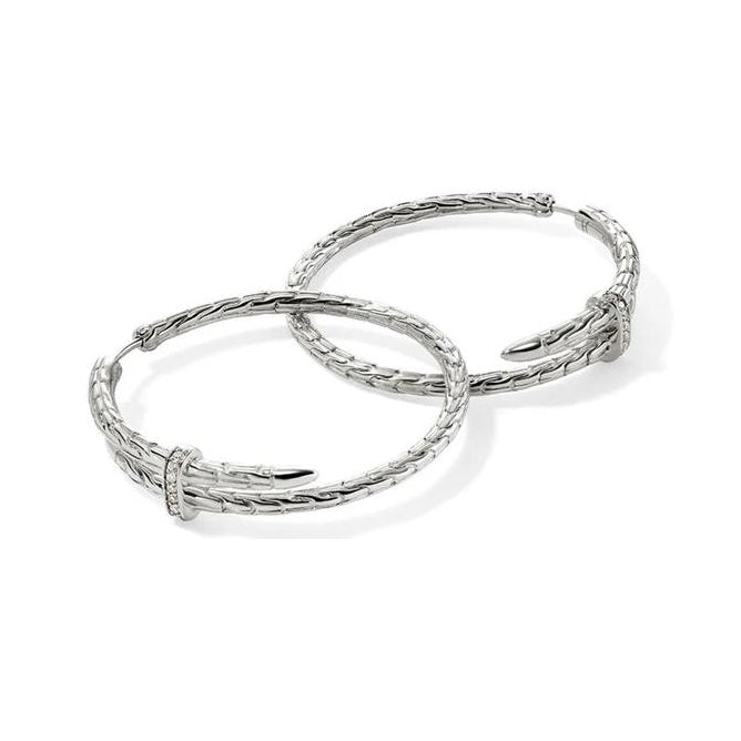 34mm Diamond Hoop Earrings