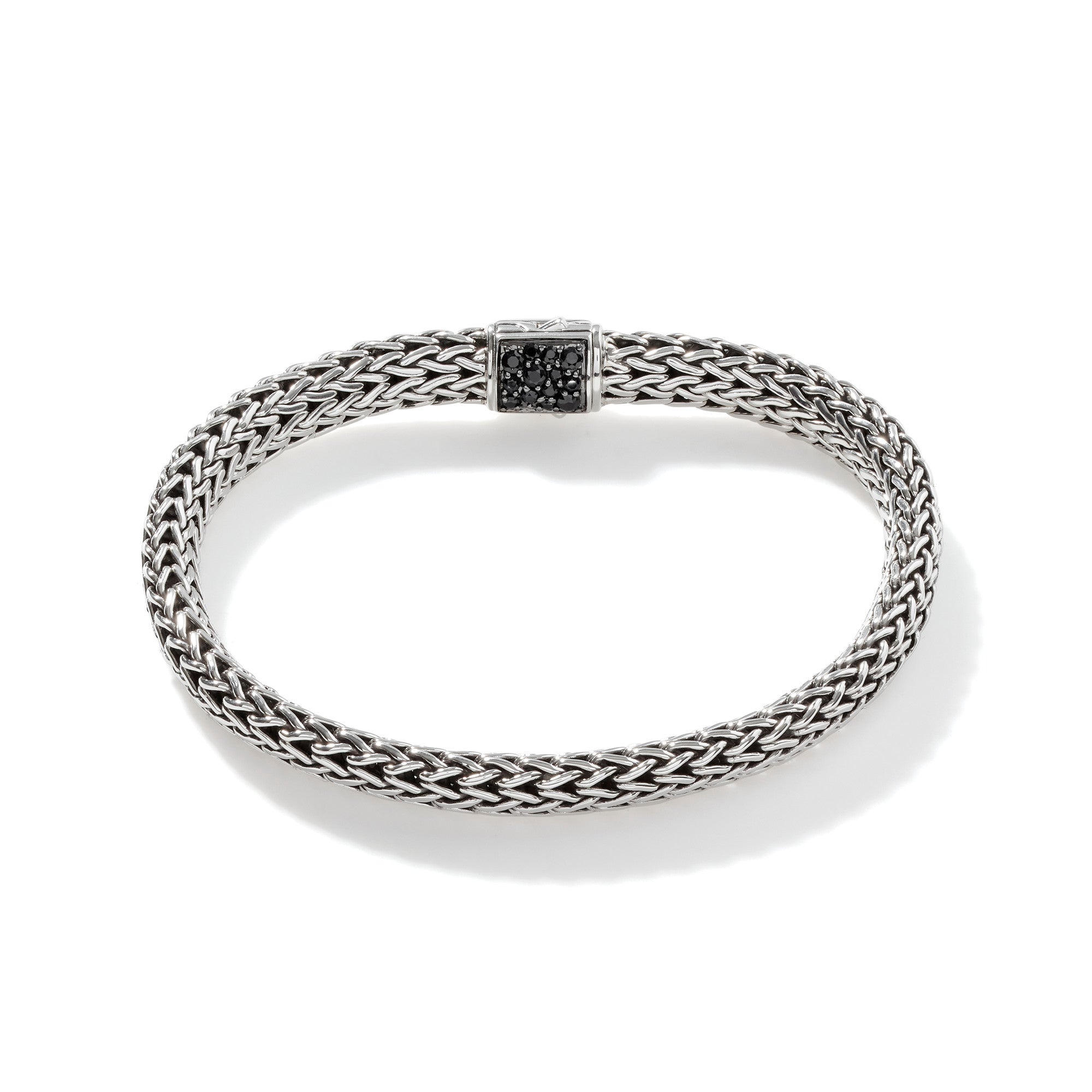 Emerald and Black Sapphire Reversible Classic Chain Bracelet