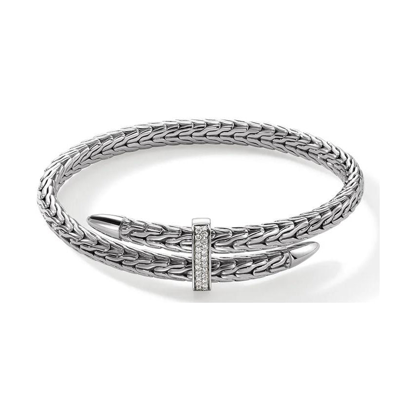 John Hardy Spear Flex Cuff with Diamonds