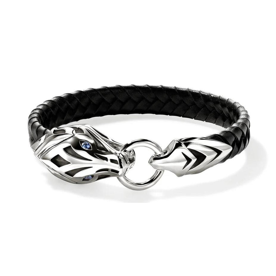 Black Braided Leather Bracelet