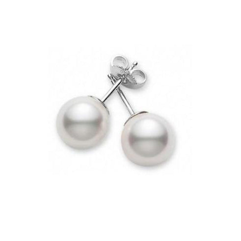 Mikimoto White Gold Pearl Earrings