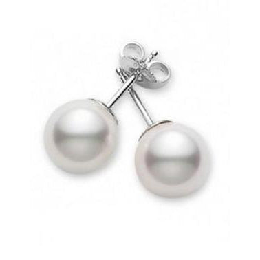 Mikimoto White Gold Pearl Studs