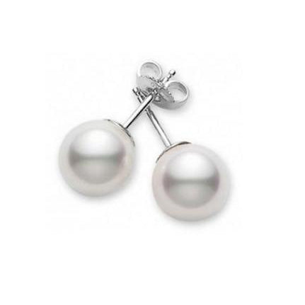 Mikimoto 8mm White Pearl Studs