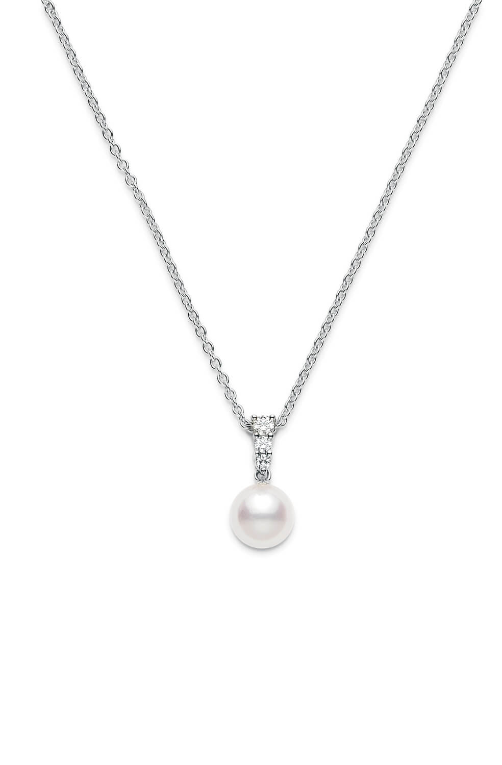 Mikimoto Pearl and Diamond Pendant