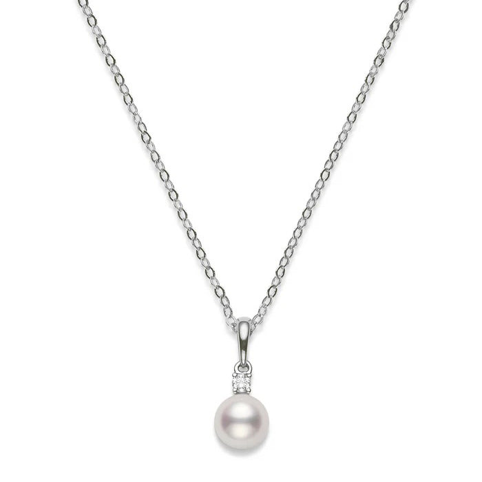 Mikimoto Pearl and Diamond Pendant