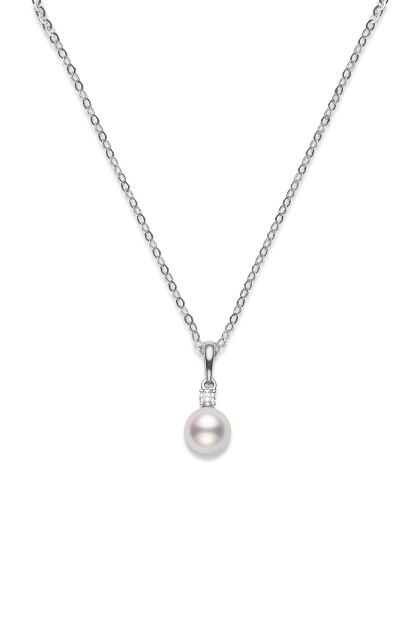 Mikimoto Pearl and Diamond Pendant